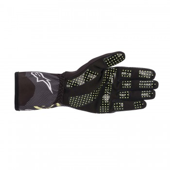 Gants Alpinestars TECH-1 K RACE V2 CARBON - BLACK/GREEN LIME