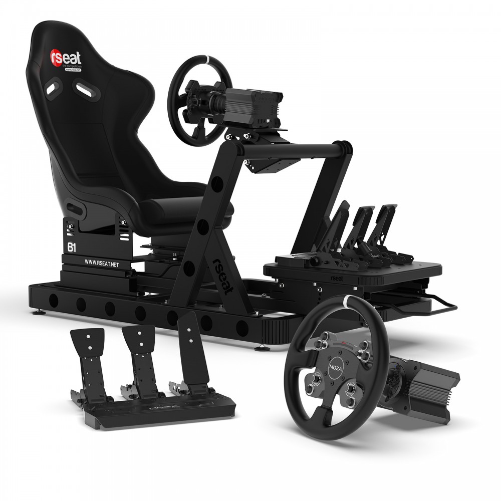 Bundle avec B1 Noir Moza Racing R9 Wheel Base CS Wheel et SR-P 3 Pedals Bundle avec B1 Noir Moza Racing R9 Wheel Base CS Wheel et SR-P 3 Pedals