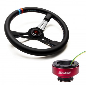 Bundle Volant Driftshop 35cm "M Power V2" avec adaptateur Quick Release Simagic