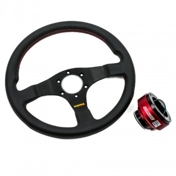 Pack Volant Momo Tuner Cuir 320mm | Quick Release Simagic