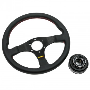Pack Volant Momo Tuner Cuir 320mm | Quick Release Moza Racing