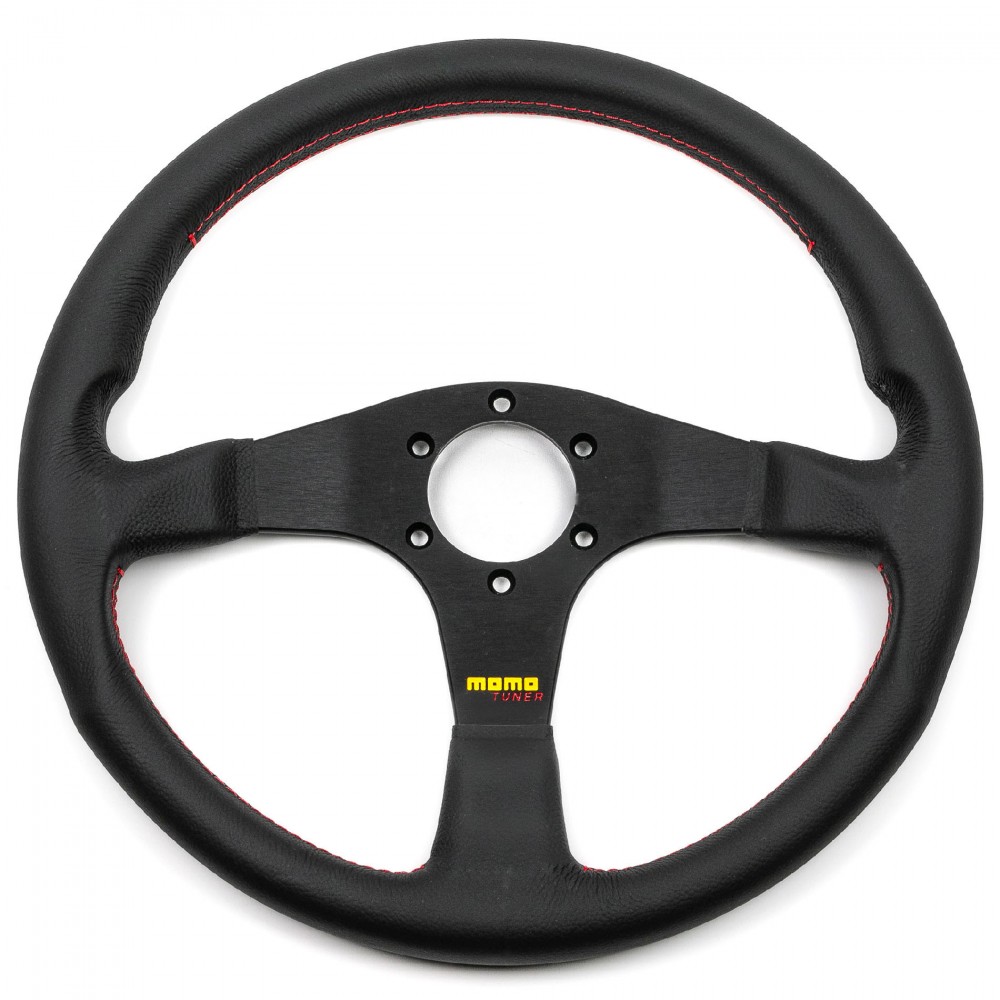 Pack Volant Momo Tuner Cuir 350mm | Quick Release Moza Racing