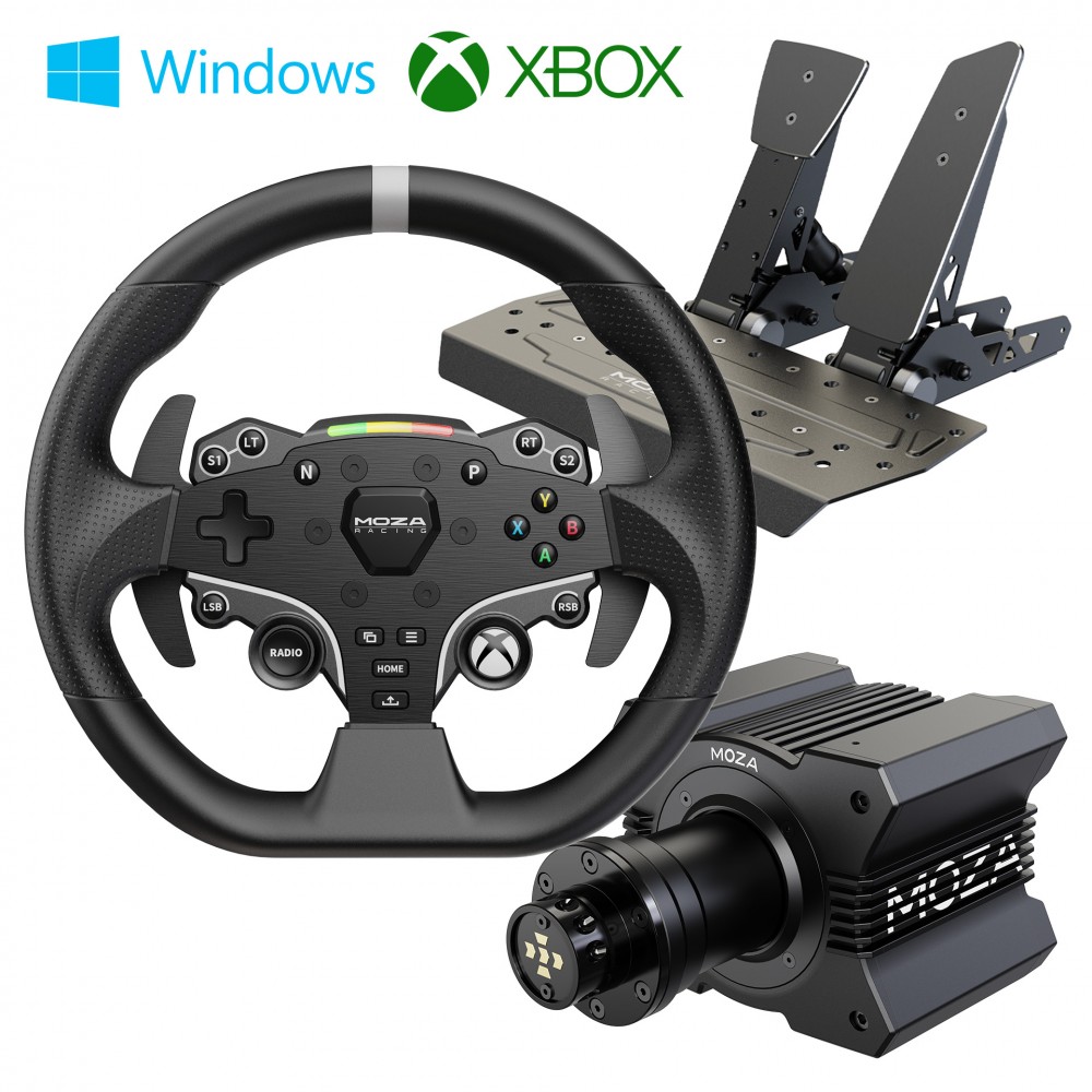 Bundle Moza R9 ESX Steering Wheel SR-P 2 Pedals XBOX/PC