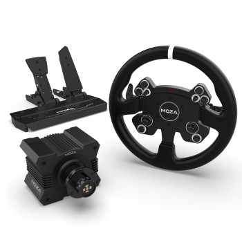 Bundle Moza R5 Direct Drive Base, CS V2 Steering Wheel et SR-P 2 Pédales