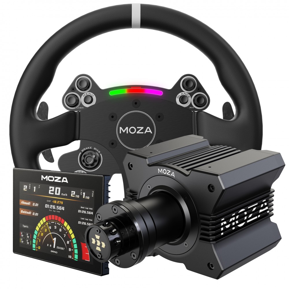 Bundle Moza R9 Direct Drive CM Dash avec CS V2 Steering Wheel