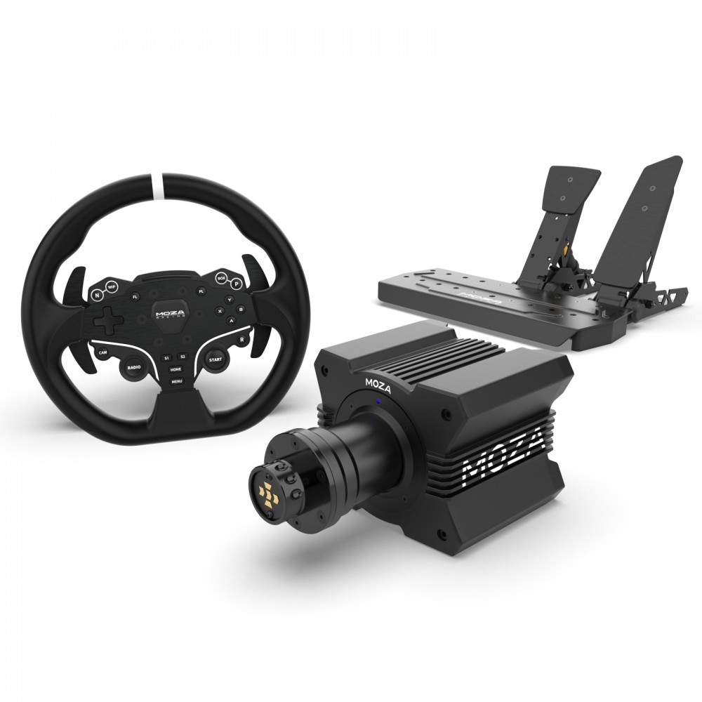 Bundle Moza R9 Direct Drive, ES Steering Wheel et SR-P 2 Pédales