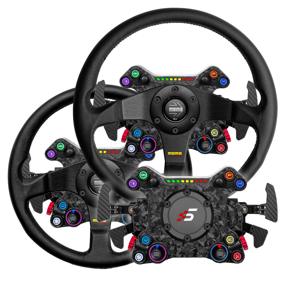 Pack Promo SIMAGIC NEO X HUB Double Palettes avec Volant Momo Tuner