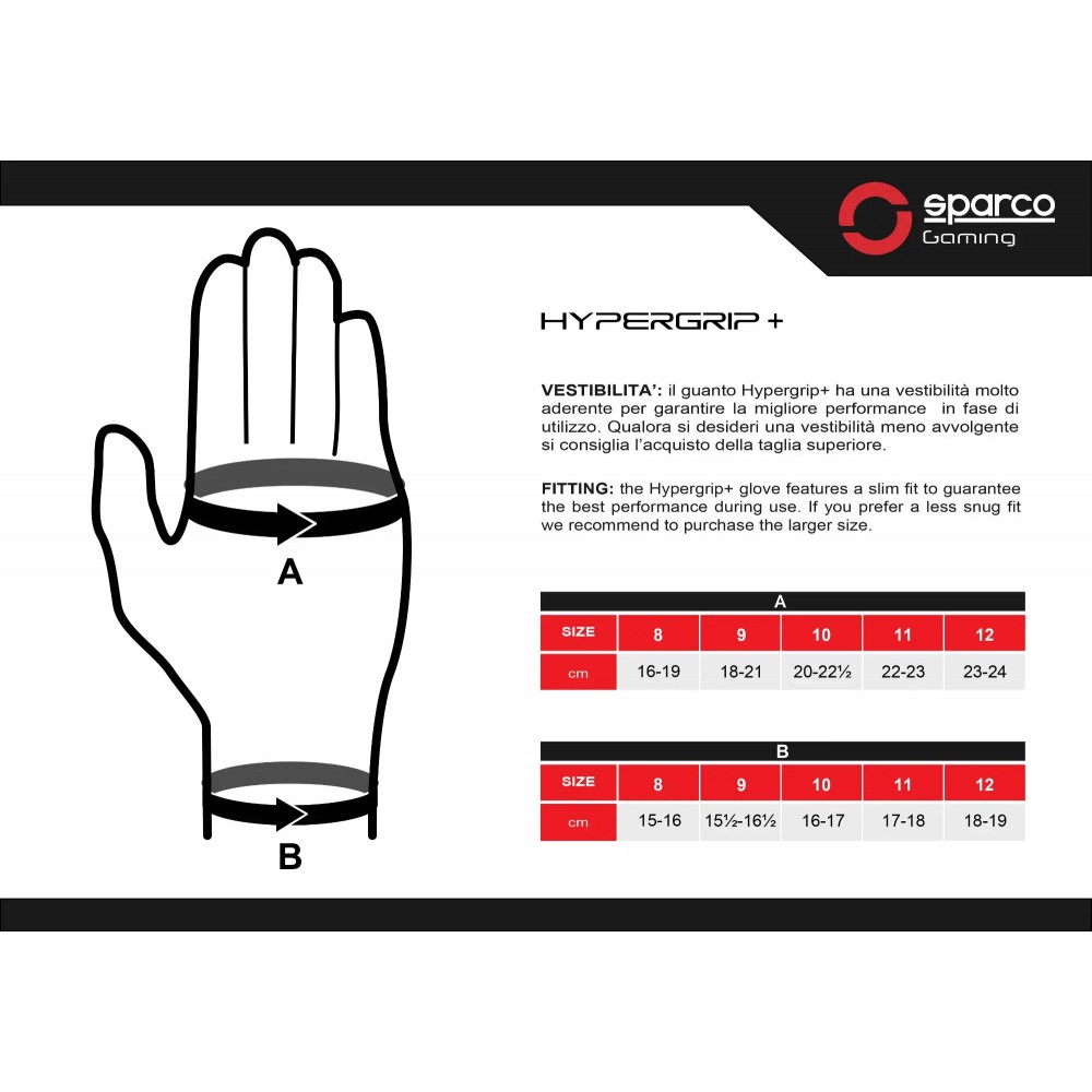 Gants Gaming Sparco Hypergrip+ Gants Gaming Sparco Hypergrip+