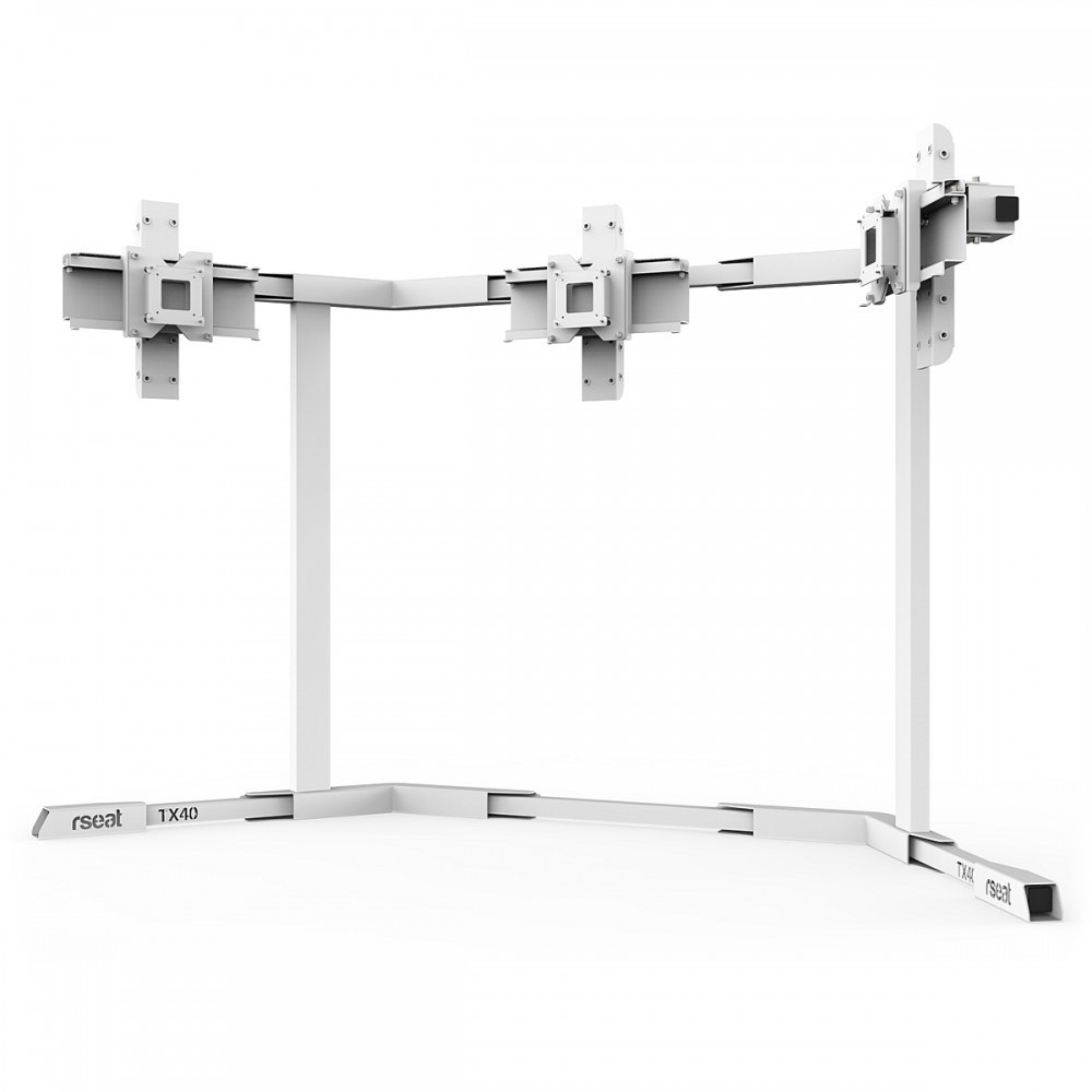 TV STAND TX40 Blanc - TV Stand Support Triple écran 27 à 40 Pouces