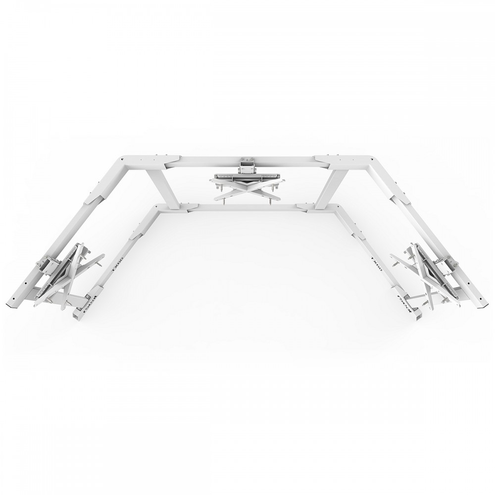 TV STAND TX60 Blanc - TV Stand Support Triple écran 43 à 60 Pouces