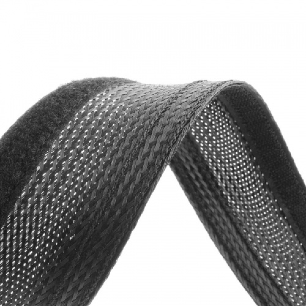 GAINE TRESSEE EXTENSIBLE 18 à 31mm Flexo Wrap noir au mètre