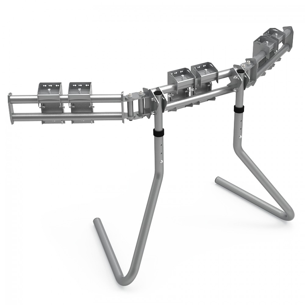 RS STAND T3L Gris métallisé V2- Support Triple écrans jusqu'à 3x32" RS STAND T3L Gris métallisé V2- Support Triple écrans jusqu'à 3x32"