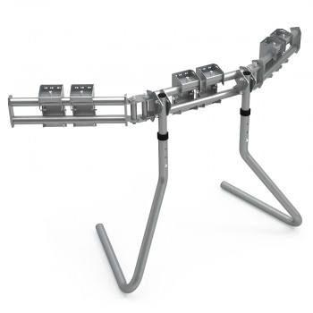 RS STAND T3L Gris métallisé V2- Support Triple écrans jusqu'à 3x32" RS STAND T3L Gris métallisé V2- Support Triple écrans jusqu'à 3x32"