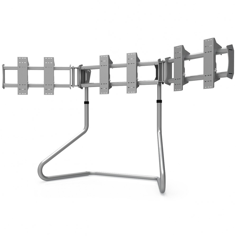 RS STAND T3XL gris métallisé V2 - Support Triple écrans jusqu'à 3x47"