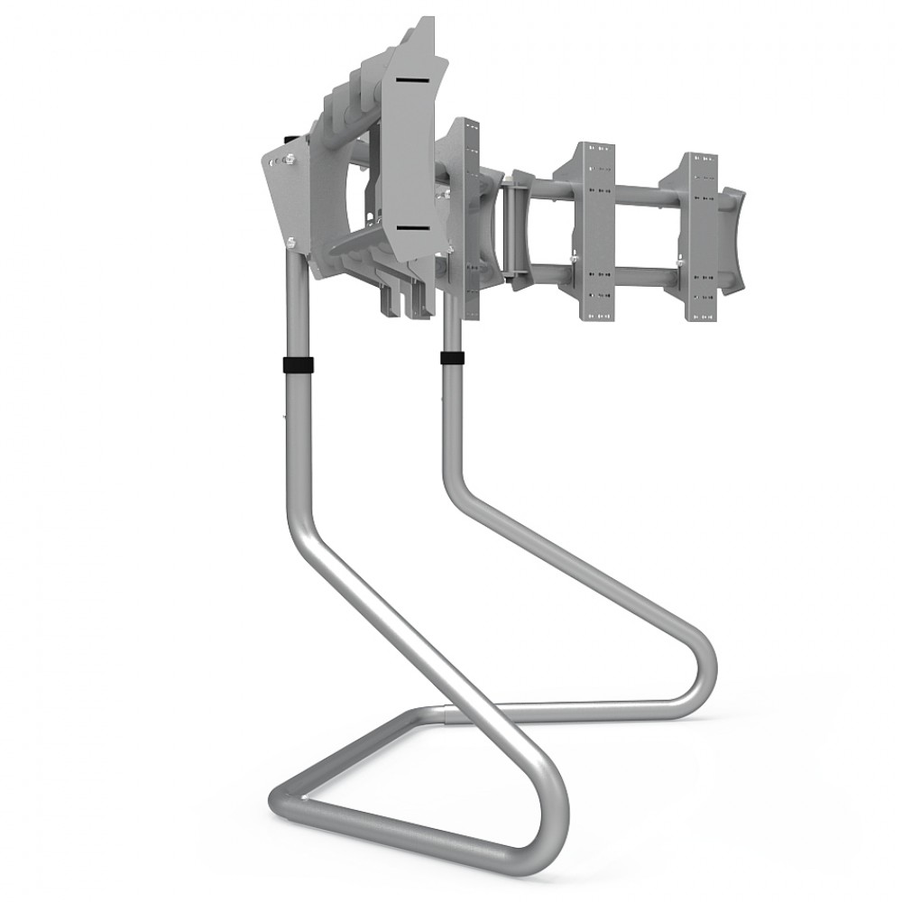RS STAND T3XL gris métallisé V2 - Support Triple écrans jusqu'à 3x47"
