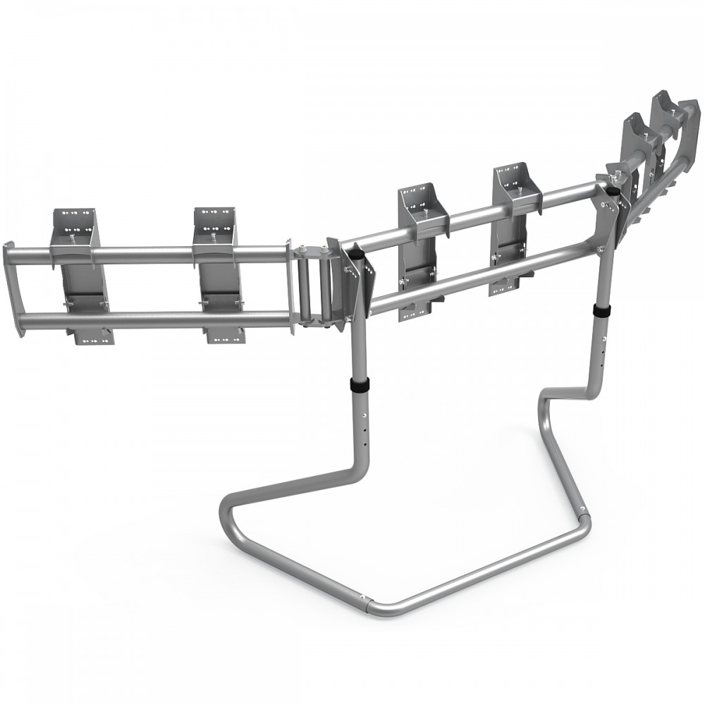RS STAND T3XL gris métallisé V2 - Support Triple écrans jusqu'à 3x47"